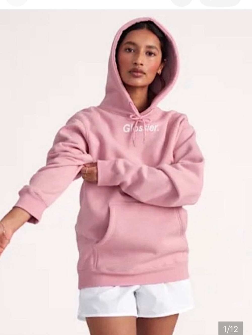 Glossier Pink Hoodie-Large